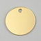 Acrylic Pendant, Flat Round, Gold, 40x1.5mm, Hole: 5mm