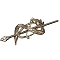 Tibetan Style Alloy Hair Sticks, Hollow Hair Ponytail Holder, for DIY Nordic Viking Style Hair Stick Accessories, Antique Golden, 120mm