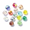 AB Color Plated Glass Beads, Faceted Rondelle, Mixed Color, 6x4mm, Hole: 1.4mm