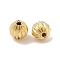 Brass Beads, Pumpkin, Real 18K Gold Plated, 5x5mm, Hole: 1mm