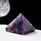 Natural Amethyst Energy Generators, Pyramid Reiki Stone for Home Office Desk Decoration, 28~32x28~32x28~32mm