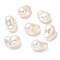 ABS Plastic Imitation Pearl Beads, Nuggets, White, 15x11x9mm, Hole: 1.5mm, about 724pcs/500g