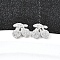 304 Stainless Steel Stud Earrings, Stainless Steel Color, Cherry, 7x8mm