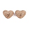 Heart Shaped Polymer Clay Rhinestone Beads, for DIY Phone Charm, Pen and Jewelry Making Supplies, Lt.Col.Topaz, 18.5x24x13mm, Hole: 1.6mm