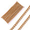 Rectangle Plastic Beaded Trimming, Costume Accessories, Gold, 1/4x1/8 inch(8x4mm), about 9.84 Yards(9m)/pc
