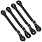 GORGECRAFT 4Pcs Leather Spur Straps Adjustable Boot Strap Western Man Woman Single Ply Leather Horizons Spur Straps with Zinc Alloy Clasp for Equestrian Supplies Thigh High Boots, Black