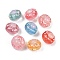 Transparent Resin Beads, UFO, with Glitter Powder, Mixed Color, 15.5x14mm, Hole: 1mm