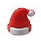 Christmas Theme Silicone Focal Beads, DIY Necklaces Making, Red, Hat, 20x23x20mm, Hole: 2mm