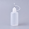 Plastic Squeeze Bottle, Refillable Glue Bottle, with Iron Pin, White, 3.4x10.2cm, Capacity: 50ml(1.69 fl. oz)