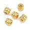 Brass Beads, Column with Groove, Rack Plating, Long-Lasting Plated, Lead Free & Cadmium Free, Real 18K Gold Plated, 3x3.5mm, Hole: 1.2mm