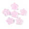 Transparent Spray Paint Glass Beads, Star with Bowknot, Pearl Pink, 14x15x7mm, Hole: 1.2mm