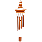 Bamboo Wind Chime, for Outdoor and Indoor Terrace Garden Interior Decoration, Sailboat, Camel, 680x185x39mm