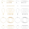 DIY Earring Finding Kits, Including 304 Stainless Steel Earring Hooks & Open Jump Rings & Pendants, Golden & Stainless Steel Color