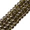 Glass Beads Strands, Faceted, Rondelle, Coconut Brown, 8x6mm, Hole: 1mm, about 63~65pcs/strand, 39~40cm