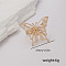 Fashionable Butterfly Alloy Finger Rings for Women, Party Accessory, Holiday Gift, Golden