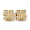 Brass Micro Pave Clear Cubic Zirconia Beads, Butterfly, Real 16K Gold Plated, 10x10.5x8mm, Hole: 3.5mm