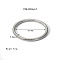 Stainless Steel Bangles for Women, Stainless Steel Color, Inner Diameter: 2-1/2 inch(6.49cm)