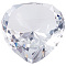 K9 Glass Rhinestone Heart Ornaments, for Home Desktop Decoration, Clear, 58.5~59x58.5~59x34~34.5mm
