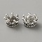 Alloy Rhinestone Settings, Large Hole Beads, Crown, Antique Silver, Fit for 1.5mm Rhinestone, 11.5x6mm, Hole: 6.5mm