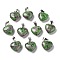 Natural Ruby in Zoisite Pendants, with Platinum Brass Loops, Heart, 18~19x15~15.5x7~10mm, Hole: 6x2.5~3mm
