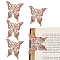 Alloy Book Clip, Butterfly, Colorful, 45x49.5x17mm