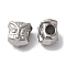 Non-Tarnish 304 Stainless Steel European Beads, Large Hole Beads, Owl, Stainless Steel Color, 10x10x8mm, Hole: 4mm