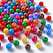 Opaque Acrylic Beads, Round, Mixed Color, 6x5mm, Hole: 1.8mm, about 440pcs/50g