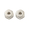 CCB Plastic Spacer Beads, Hexagon, Platinum, 6x2.5mm, Hole: 1.8mm