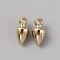 Brass Pendants, Chain Extender Drop, Cone, Raw(Unplated), 9x4.5mm, Hole: 1.4mm