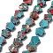 Synthetic Imperial Jasper Beads Strands, Dyed, Flower, Deep Sky Blue, 10~10.5x10.5~11x4mm, Hole: 0.5mm, about 41pcs/strand, 16.10~16.26''(40.9~41.3cm)