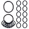 Alloy & Iron Spring Gate Rings, Ring, with Split Rings, Gunmetal, 59x5mm, 2pcs