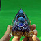 Orgonite Pyramid Resin Energy Generators, Natural Amethyst Chips Inside for Home Office Desk Decoration, 50mm