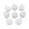 Tibetan Style Alloy Pendants, Sand Dollar, Cadmium Free & Nickel Free & Lead Free, Platinum, 19x15x2mm, Hole: 2mm