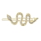 Alloy Rhinestone Hair Bobby Pins, Snake, Golden, 26x69.5mm
