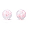 Transparent Silicone Focal Beads, Round, Pink, 12mm