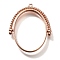 Alloy Open Back Bezel Pendants, For DIY UV Resin, Epoxy Resin, Cadmium Free & Nickel Free & Lead Free, Oval, Rose Gold, 37.5x30.5x3.5mm, Hole: 1.5mm