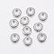 Tarnish Resistant 304 Stainless Steel Beads, Flat Round, Stainless Steel Color, 4x1mm, Hole: 2mm