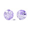 Transparent Crackle Acrylic Beads, Round, Lilac, 8x7.5mm, Hole: 1.8mm, about 122pcs/36g
