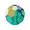 Preciosa® Crystal Beads, Czech Crystal, 451 19 602 Round, 50730 200 Emerald AB, 6mm, Hole: 1.2mm