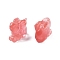 Cherry Quartz Glass Carved Figurines, for Home Office Desktop Decoration, Rabbit, 11~13x23~24x17~19mm