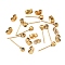 304 Stainless Steel Stud Earring Findings, with Silicone, Rondelle, Ion Plating(IP), Lead Free & Cadmium Free & Nickel Free, Real 18K Gold Plated, 15.5x4x3.5mm, Hole: 0.6mm, Pin: 0.7mm