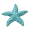 Opaque Resin Cabochons, Starfish, Turquoise, 72x72x12mm