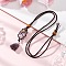 Natural Amethyst Macrame Pouch Pendant Nylon Cord Adjustable Necklaces, 26.61 inch(67.6cm)