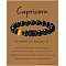 12 Constellation Natural Round Tiger Eye Beads Stretch Bracelets, with Black Agate Round Beaded, Capricorn, 3/8x2-3/8 inch(1x6cm)