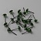 Glass Craft Needle Felting Eyes, with Iron Pins, Doll Making Accessories, Flat Round, Lime Green, 15~17x6mm, about 1000 pairs/bag