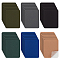 30Pcs 6 Colors Cloth Iron on/Sew On Patches, Cloth Appliques, Rectangle, Mixed Color, 125x95x0.5mm, 5pcs/color