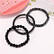 Fashionable and luxurious men's Alloy Beaded Multi-strand Bracelets with zircon beads