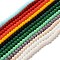 Glass Beads Strands, Faceted, Frosted, Rondelle, Mixed Color, 10mm, Hole: 1mm, about 60~61pcs/strand, 46~48cm