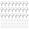 DICOSMETIC 120Pcs Jewelry Findings Kit 60Pcs Stainless Steel Lobster Claw Clasps with 60Pcs 3.8mm Open Jump Rings Set for DIY Jewelry Bracelet Necklace Keychain Making