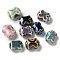 Handmade Porcelain Beads, Nuggets, Mixed Color, 17~18x12.5~13.5x8.5~9.5mm, Hole: 2mm